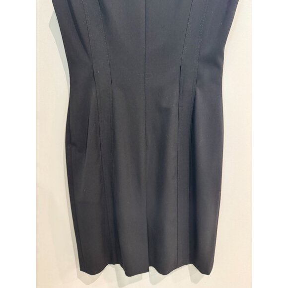 Tahari Arthur S. Levine black cap-sleeve sheath dress, size 6. - Picture 14 of 16